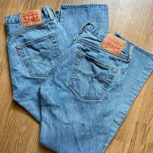 2 Pair Levi’s 501 jeans 33W 32 L